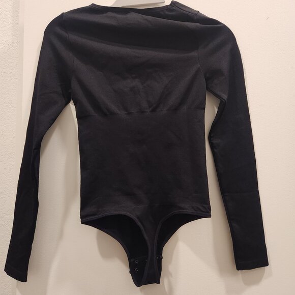 FeelInGirl Everyday Wear Seamless Thong Bodysuit XS Black NWT - Picture 2 of 7